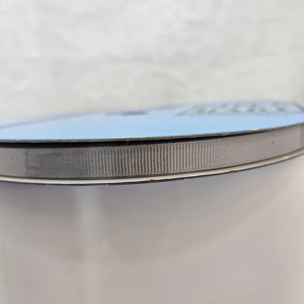 Silver Grosgrain Ribbon 3/8